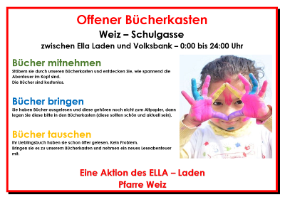 offener Bücherkasten